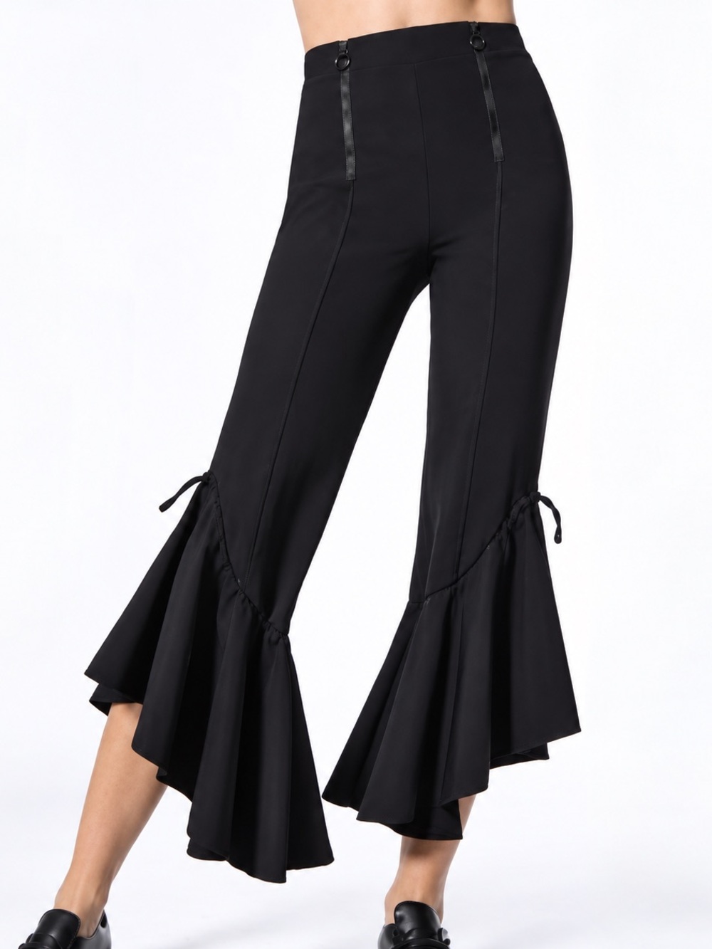 JONATHAN SIMKHAI Flared Hem Pant in Black